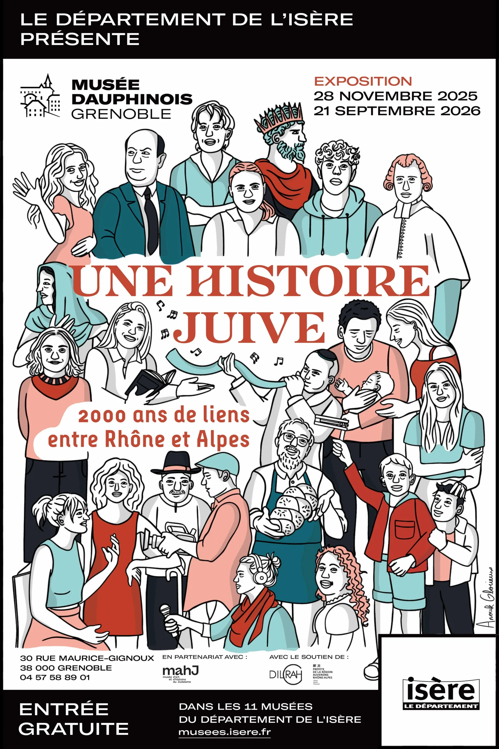 Affiche de l'exposition « Une histoire juive »